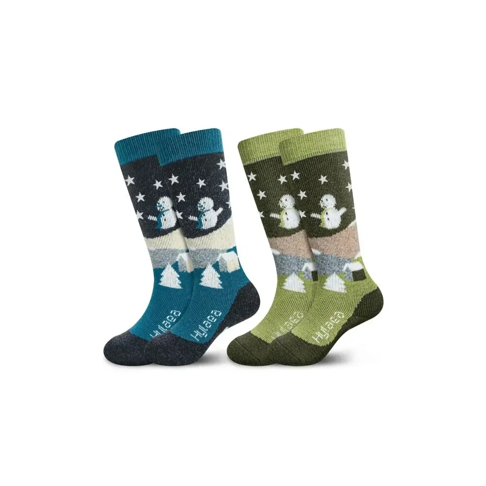 Kids Merino Wool Ski Socks 2 Pairs XXS (5-7) Ages 1-3 New In Box Nice Cute Warm
